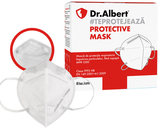Mască protecție Dr. Albert FFP2 fără supapă