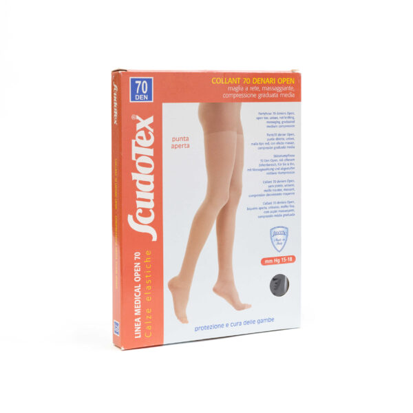 Ciorapi compresivi Scudotex 822 70DEN tip dres cu vârf deschis