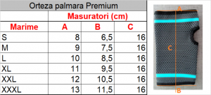Orteză palmară MX Health premium