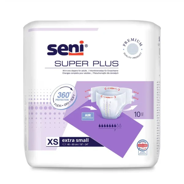 Scutece adulti Seni Super Plus XS 10 buc cu sistem inchis