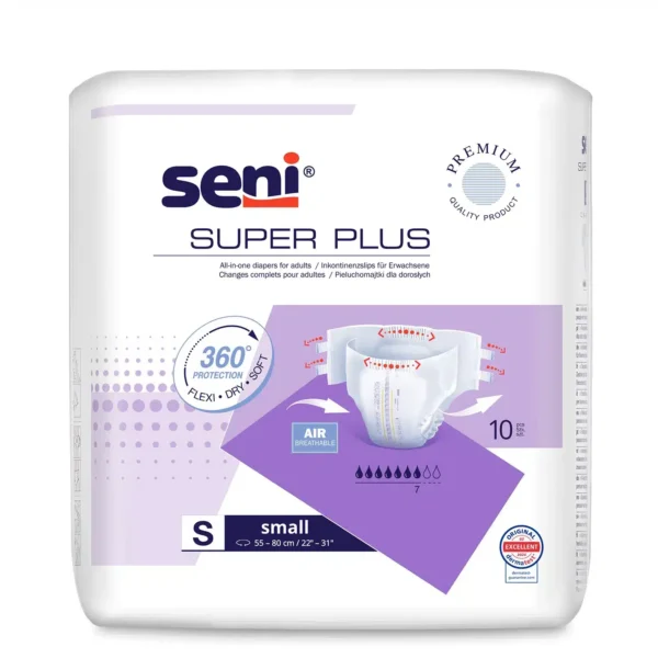 Scutece adulti Seni Super Plus S 10 buc cu sistem inchis