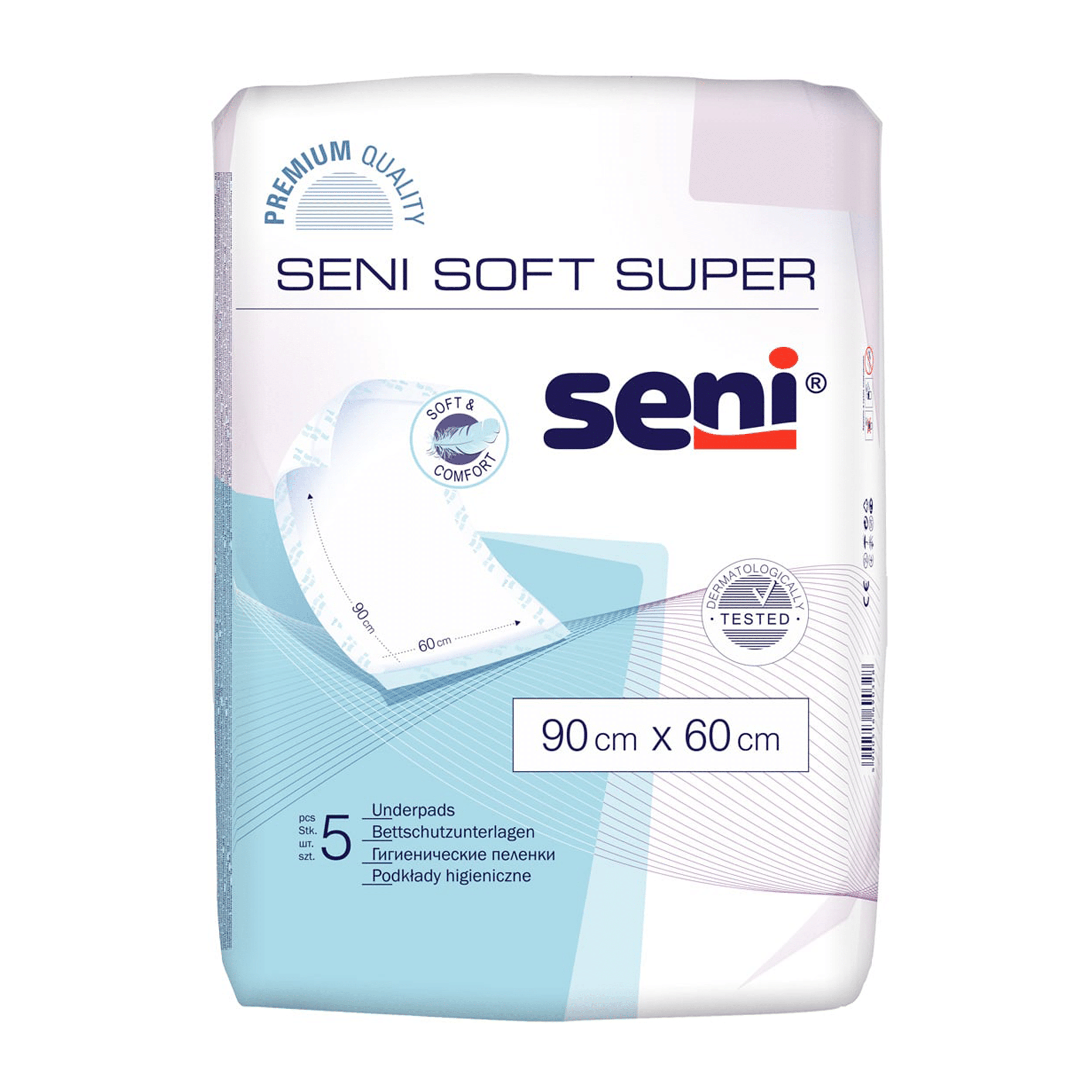 Aleze igienice Seni Soft Super 90×60 cm 5 buc