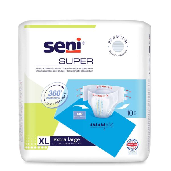 Scutece adulti Seni Super XL 10 buc cu sistem inchis