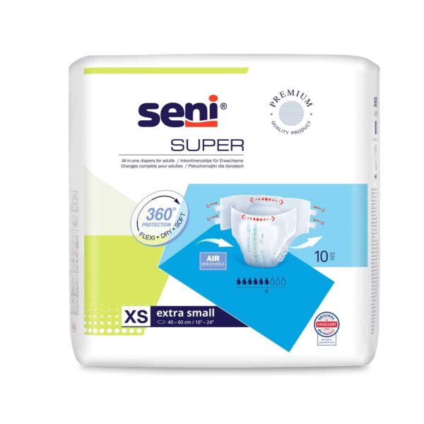 Scutece adulti Seni Super XS 10 buc cu sistem inchis